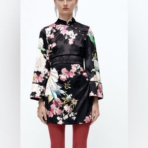 ZARA Kimono patterned inspired mini dress  in Large